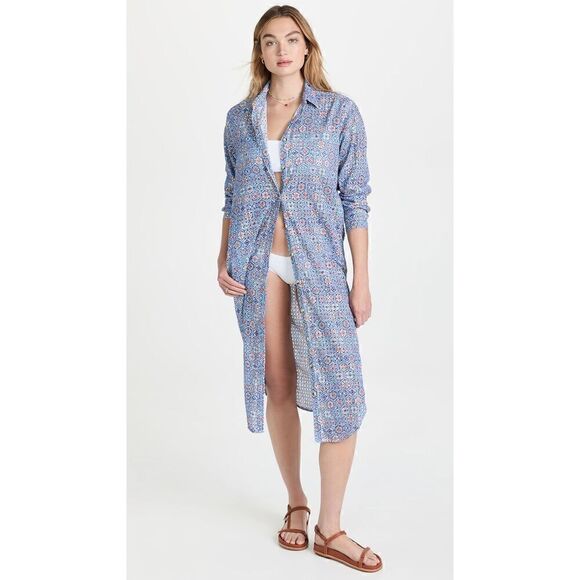 Solid & Striped The Eyelet Oxford Maxi Dress Size XL Swim Cover Up $250.00 - Picture 2 of 11